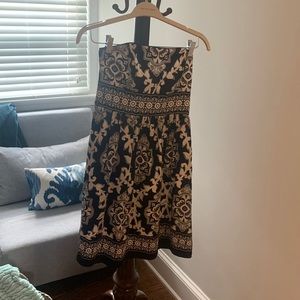 Strapless silk dress